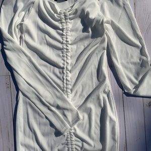 PrettyLittleThing white bodycon dress NWT